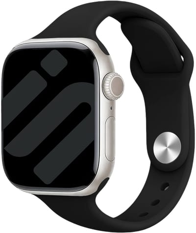 Strap-it Slimfit Siliconen Horlogeband – Zwart – Geschikt voor Apple Watch 38/40/41/42mm (1/2/3/4/5/6/7/8/9/10/11/SE) – Dun & Comfortabel Dames Bandje – Lichtgewicht & Stijlvol Design