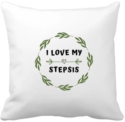 Akyol - i love my stepsis Kussen hoes - Zus - liefste stiefzus - verjaardag - cadeautje voor zus - zus artikelen - kado - geschenk - 40 bij 40 cm
