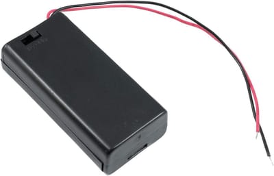 Batterij Houder Doos - Batterij Case Opbergdoos - Elektronica Projecten - Met Aan/Uit Schakelaar - 2-8 Slots - Zwart