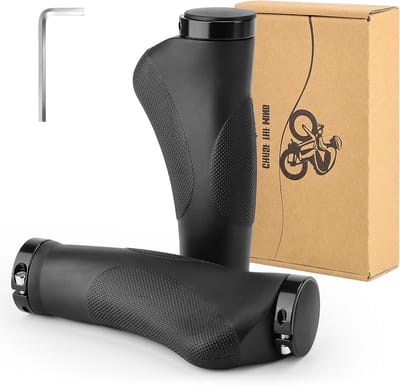 Ergonomische Fietshandvatten met Antislip Puntontwerp, Schokabsorberende Rubber Handvatten voor Mountainbikes, 130 mm Veiligheidsgrips voor Comfort en Controle