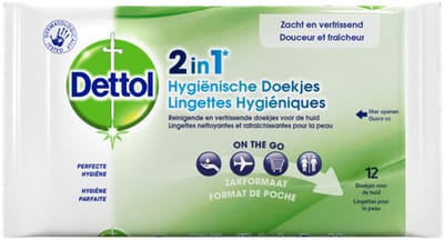 Dettol Hygienische Doekjes 2in1 - 24 x 12 stuks - Voordeelverpakking