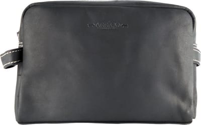 Toilettas Heren Zwart Leer – Toilettas Dames Zwart Leer – Jongens Toilettas – Make Up Tas – Beauty Case