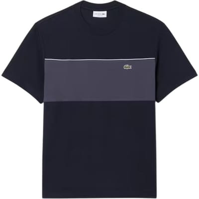 T-shirt Korte Mouw Lacoste Katoenen T-shirt met kleurblokken