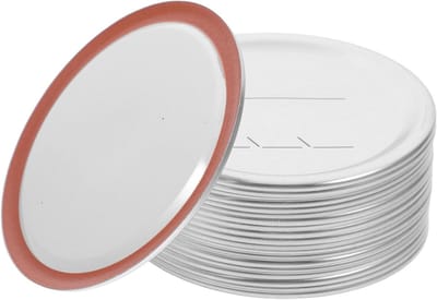 Set van 20 lekvrije inmaakglasdeksels voor inmaakpotten, herbruikbare deksels voor conserveren en bewaren
