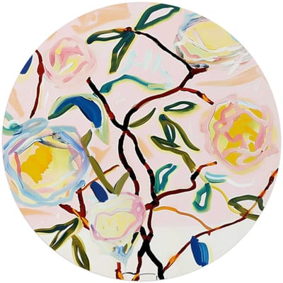 Glasschilderij Abstracte Bloesem - Ø 70 - Glas - REINDERS