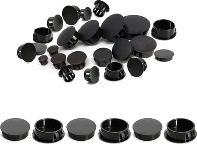 Kunststof Gatpluggen - Afdekkers Schroefgaten - Meubels Afwerken - Vergrendelende Sokkel - 5 mm 200 Stuks - Zwart