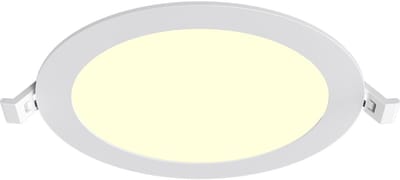 LED Downlight Inbouwspot - Brinton Thin - 12W 1120lm 120° Bundelhoek - Warm Wit 3000K - IP40 - Rond - Wit - Ø170mm Buitenmaat - Ø150mm Zaagmaat