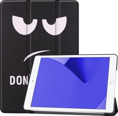 Hoes - Geschikt voor Apple iPad 8 (2020) - 10.2 inch - 8e Generatie - Dun & Stevig - Trifold Bookcase - Hard Cover - Hardcover Book Case - Tablet Hoesje - Don't Touch Me