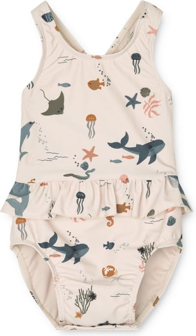 Liewood Amina Baby Badpak | Sea Creature Sandy*