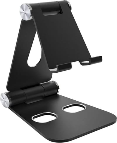 Mobiparts Telefoon Standaard | Mobiparts Metal Zwart Verstelbaar