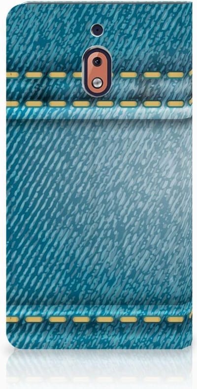 Book Case voor Nokia 2.1 2018 Hippe Standcase Jeans