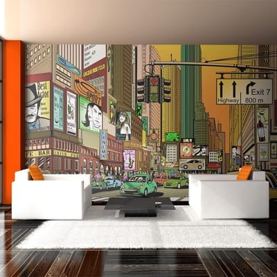 Fotobehang – Behangpapier - Fotobehang XXL - Bruisende stad - NY 550x270 - Artgeist