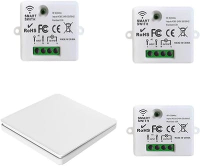 Draadloze Afstandsbediening Set: 1-Kanaals Schakelaar voor 230V/220V Ontvanger met Wandzender