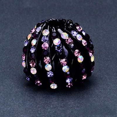 Dames Knot Kristal Haarklauw Mode Vrouwelijke Paardenstaart Hoofddeksel Paardenstaart Gesp Haarklem Nest Uitbreidbare Haaraccessoires