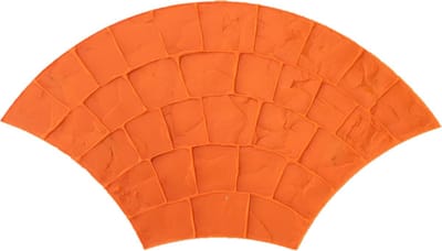 Gietvorm Beton - Waaierpatroon Vorm - Muur Decoratie - Halfvaste Vorm - 118 x 2 x 67 cm - Oranje
