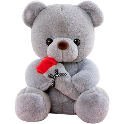 Schattige Rozenbeer Pluche Speelgoed, Valentijnsdag Cadeau Knuffelbeer Pluche Speelgoed Vrouwen Verjaardagscadeau 25cm