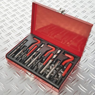 Datona® Schroefdraad Reparatieset – Voor Motorblokken en Aluminium Aansluitingen – Inclusief Tap, Boor en Draadbus – M6, M8, M10