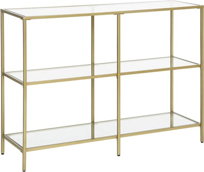 FurnStar - Dressior - Console tafel - 2 planken - 100x30x73cm – Gold