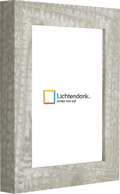 Fotolijst - Wit Houtskool - Fotomaat 14,8x21 - Helder glas - Art.nr. 101099217148212