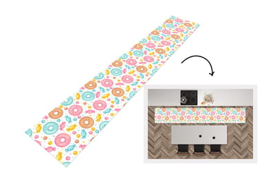 Keukenloper - Loper keuken - Snoep - Donuts - Patronen - 300x50 cm - Keukenloper vinyl
