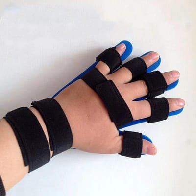 Vingercorrectorbord Hand Pols Vinger Orthotics Uitgebreid Type Vingerbord voor Training Beroerte Hemiplegie Handspalk Ondersteuning blauw