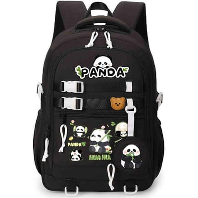 Panda Huahua Schattige Kinder Schooltas Grote Capaciteit Basisschool en Middelbare School Studenten Lichtgewicht Rugzak met Rugbescherming
