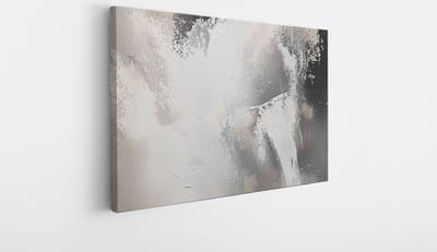 Saammp Canvas Schilderij - Neutraal - Abstract - 45x30 - Foto op canvas - Wanddecoratie - Muurdecoratie Woonkamer - Slaapkamer decoratie - Canvas Print