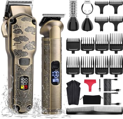 DD® Tondeuse Hoofdhaar - Haartrimmer - Tondeuse Mannen - Wasbare Trimmer met T-mes Snoerloos - 23x20x8cm - Zwart