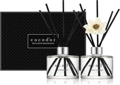 Cocodor Set Geurstokjes in geschenkdoos April Breeze & Pure Cotton - 2 x 200 ml