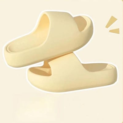 Dames Zachte Pantoffels Huis Minimalistisch Casual Stijl Binnen Hoge Hak Pantoffels Antislip en Lichtgewicht Koppel Pantoffels Zomer 44/45 beige