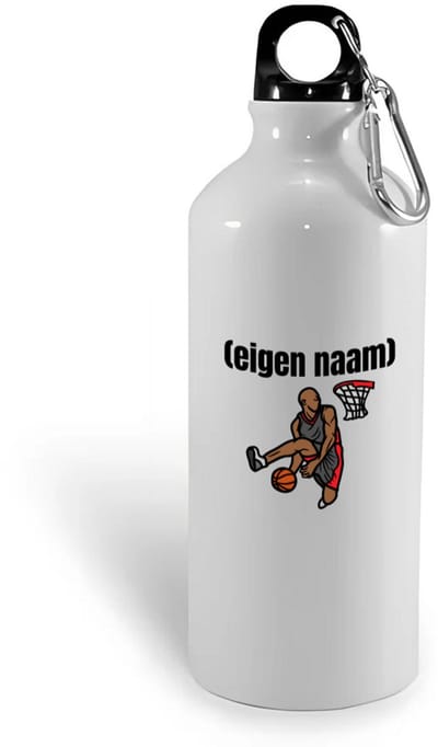 Hacebo® - basketbal man met eigen naam waterfles - Basketbal - iemand die op basketbal zit - sport - bal - wedstrijdsport - verjaardag cadeau - kado - water fles - 400ML