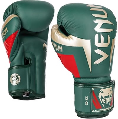 Venum Bokshandschoenen Elite Special Edition Groen Goud - 12 OZ