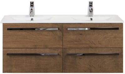 Seville Badmeubelset 120 cm - 4 Laden Tabacco - Keramische Wastafel Wit Enjoy