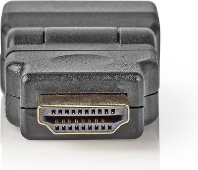 Nedis HDMI-Adapter - HDMI Connector - HDMI Output - Verguld - Zwenken - ABS - Zwart - 1 Stuks - Envelop