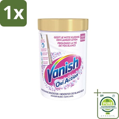 1 x Vanish Oxi Action - Vlekkenverwijderaar Poeder - Zonder Bleek - Witte Was - 710 Gram - Vlekkenverwijderaar - Witte Was - Waspoeder - Vlekken Verwijderen - Wasverzachter