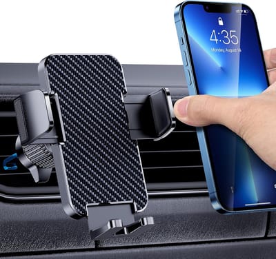 Famanu – Telefoonhouder voor auto ventilatie, geschikt voor dikke hoesjes, handsfree smartphonehouder