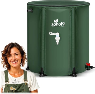 Regenton - Regenvat Watertank - Tuin Besproeien - Met Aftapkraan - 70 x 60 cm - Groen