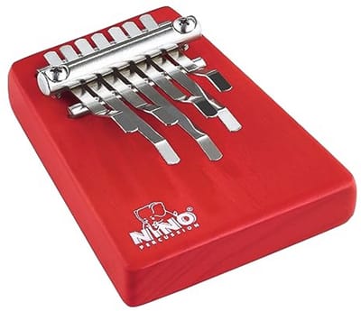 Medium Kalimba met 7 Tonen in Rood voor Kinderen