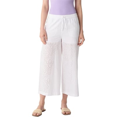 Comma Pants 7/8 White Größe: 40 | Ausgestellte Hosen Outlet | Damen | Weiß
