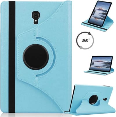 LuxeBass Hoesje geschikt voor Samsung Galaxy Tab A 10.5 inch T590/T595 (2018) Draaibaar Hoesje - licht blauw