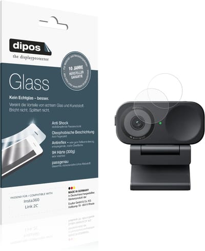 dipos – 2x Matte Pantserfolie geschikt voor Insta360 Link 2C | 9H Screenprotector