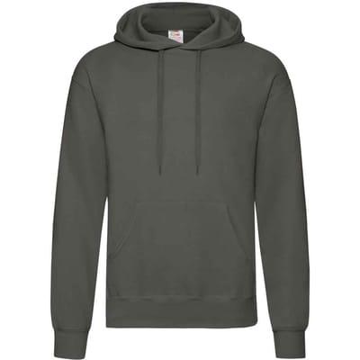 Fruit of the Loom Volwassenen Unisex klassiek sweatshirt met capuchon (Licht Grafiet)