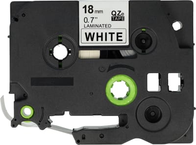 Dappaz - Brother Labeltape TZe-241 Compatible - Zwart op Wit - 18 mm x 8 m - Geschikt voor de Brother P-touch - 1 stuks