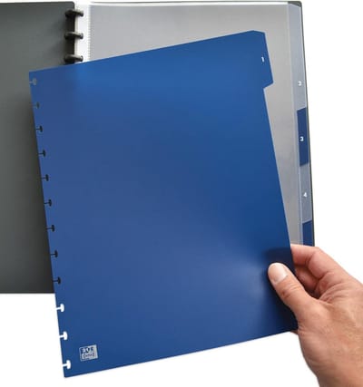 Ringbandregister A4 5-delig met Vario-Zipp Systeem - 10 Stuks Donkerblauw