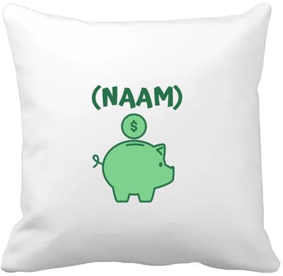 Akyol - groene piggy bank met eigen naam Kussen hoes - Varken - iemand die van geld houdt - cadeau voor iemand die houdt van geld - verjaardagscadeau - gift - geschenk - 40 bij 40 cm