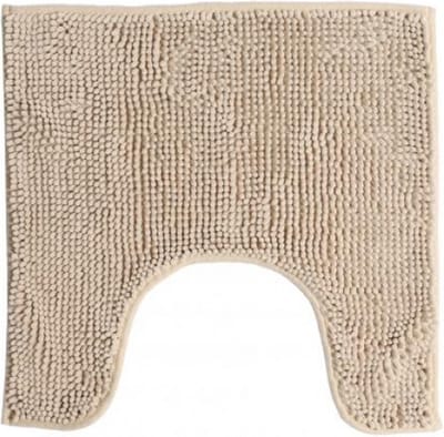 Urban Living WC/Toilet Badkamerkleedje/badmat - voor op de vloer - beige - 49 x 49 cm