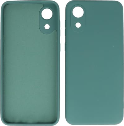 Hoesje Geschikt voor Samsung Galaxy A03 Core - Fashion Telefoonhoesje Backcover - Siliconen Hoesje - Donker Groen