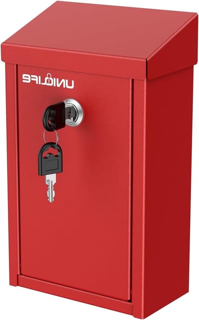 Veilige Donatiebox voor Buiten, Wandmontage Sleutelkluis, Stalen Collectiebox voor Geld en Suggesties