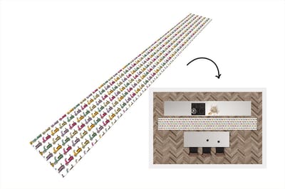 Keukenloper - Keukenmat - Patroon - Tiener - Scooter - Reizen - 400x50 cm - Keuken vloerkleed