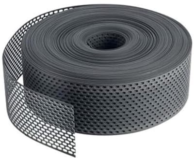 Dakrandrooster PVC 60m met ovale perforatie voor optimale ventilatie